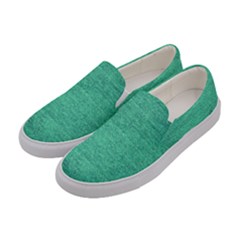 Green Denim Women s Canvas Slip Ons by snowwhitegirl