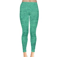 Green Denim Inside Out Leggings