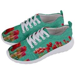 Green Denim Flowers Men s Lightweight Sports Shoes