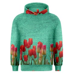 Green Denim Flowers Men s Overhead Hoodie