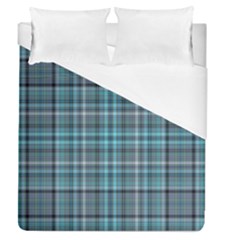 Teal Plaid Duvet Cover (queen Size) by snowwhitegirl