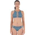 Teal Plaid Perfectly Cut Out Bikini Set View1