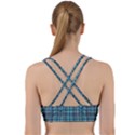 Teal Plaid Back Weave Sports Bra View2