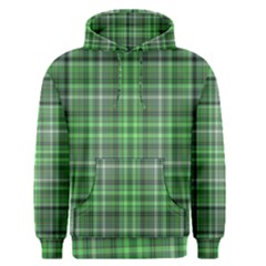 Green Plaid Men s Pullover Hoodie by snowwhitegirl