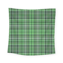 Green Plaid Square Tapestry (small) by snowwhitegirl