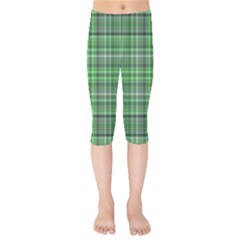 Green Plaid Kids  Capri Leggings  by snowwhitegirl