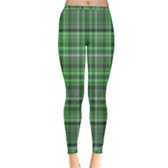 Green Plaid Inside Out Leggings