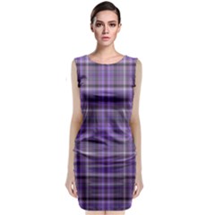 Purple  Plaid Sleeveless Velvet Midi Dress by snowwhitegirl