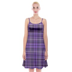 Purple  Plaid Spaghetti Strap Velvet Dress by snowwhitegirl