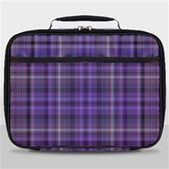 Purple  Plaid Full Print Lunch Bag