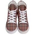 Peach  Plaid Men s Hi-Top Skate Sneakers View1