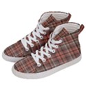 Peach  Plaid Men s Hi-Top Skate Sneakers View2