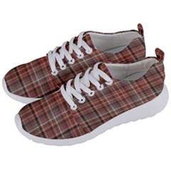 Peach  Plaid Men s Lightweight Sports Shoes