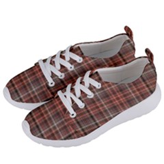 Peach  Plaid Women s Lightweight Sports Shoes