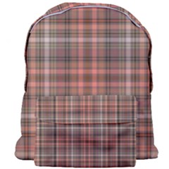 Peach  Plaid Giant Full Print Backpack