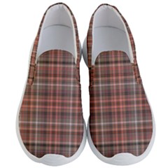 Peach  Plaid Men s Lightweight Slip Ons