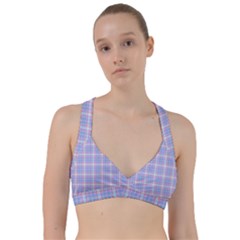 Pink Blue Plaid Sweetheart Sports Bra by snowwhitegirl