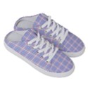 Pink Blue Plaid Half Slippers View3