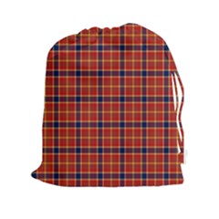 Red Yellow Plaid Drawstring Pouch (xxl) by snowwhitegirl