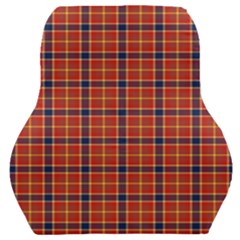 Red Yellow Plaid Car Seat Back Cushion 