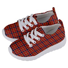 Red Yellow Plaid Kids  Lightweight Sports Shoes