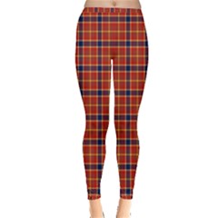 Red Yellow Plaid Inside Out Leggings