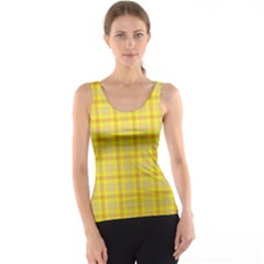 Yellow Sun Plaid Tank Top by snowwhitegirl