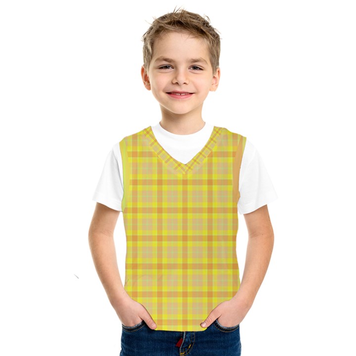 Yellow Sun Plaid Kids  SportsWear