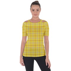 Yellow Sun Plaid Short Sleeve Top by snowwhitegirl