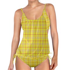 Yellow Sun Plaid Tankini Set by snowwhitegirl