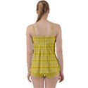 Yellow Sun Plaid Babydoll Tankini Set View2