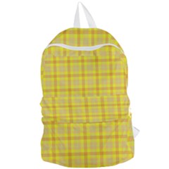 Yellow Sun Plaid Foldable Lightweight Backpack