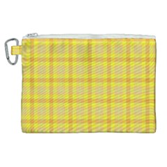 Yellow Sun Plaid Canvas Cosmetic Bag (xl)