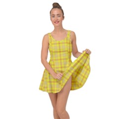 Yellow Sun Plaid Inside Out Casual Dress