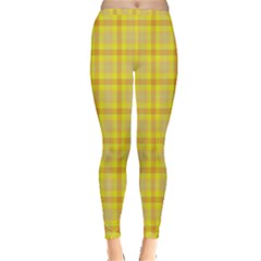 Yellow Sun Plaid Inside Out Leggings