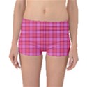 Valentine Pink Red Plaid Boyleg Bikini Bottoms View1