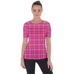 Valentine Pink Red Plaid Short Sleeve Top by snowwhitegirl