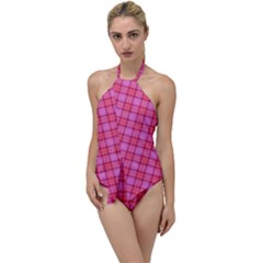 Valentine Pink Red Plaid Go With The Flow One Piece Swimsuit