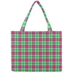 Pink Green Plaid Mini Tote Bag by snowwhitegirl