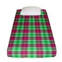 Pink Green Plaid Fitted Sheet (Single Size) View1