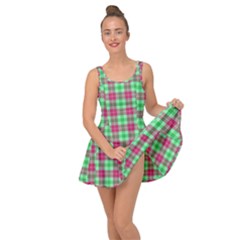 Pink Green Plaid Inside Out Casual Dress by snowwhitegirl