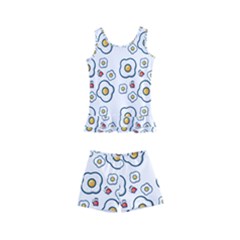 Eggs White Kid s Boyleg Swimsuit