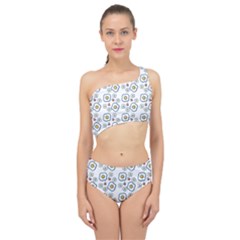 Eggs White Spliced Up Two Piece Swimsuit