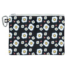 Eggs Black Canvas Cosmetic Bag (xl)