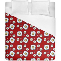 Eggs Red Duvet Cover (california King Size) by snowwhitegirl