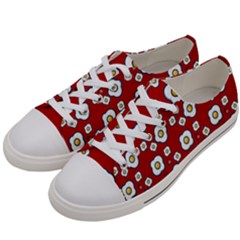 Eggs Red Women s Low Top Canvas Sneakers