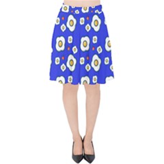 Eggs Blue Velvet High Waist Skirt by snowwhitegirl