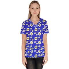 Eggs Blue Scrub Top