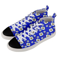 Eggs Blue Men s Mid-top Canvas Sneakers by snowwhitegirl