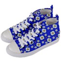 Eggs Blue Women s Mid-Top Canvas Sneakers View2